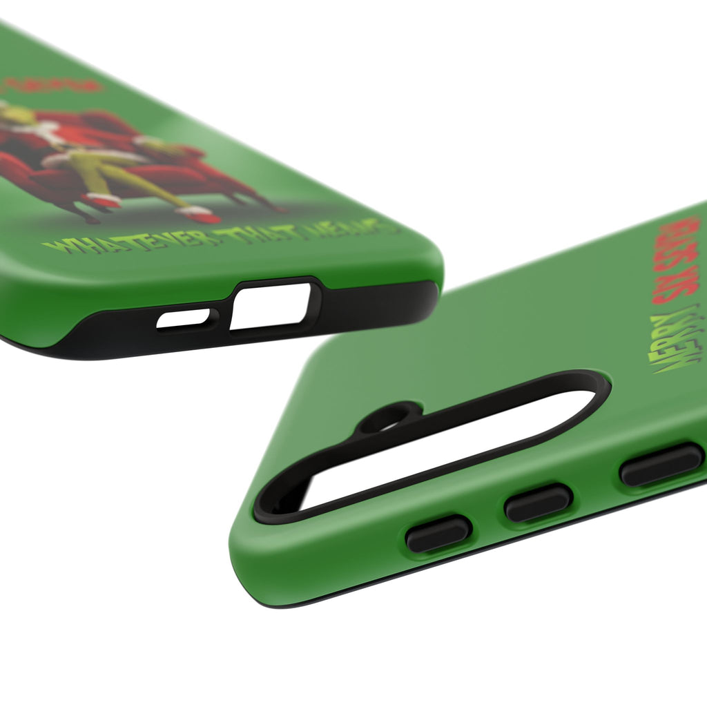 Green Phone Case - The Grinch Six Seven Meme Tough Case