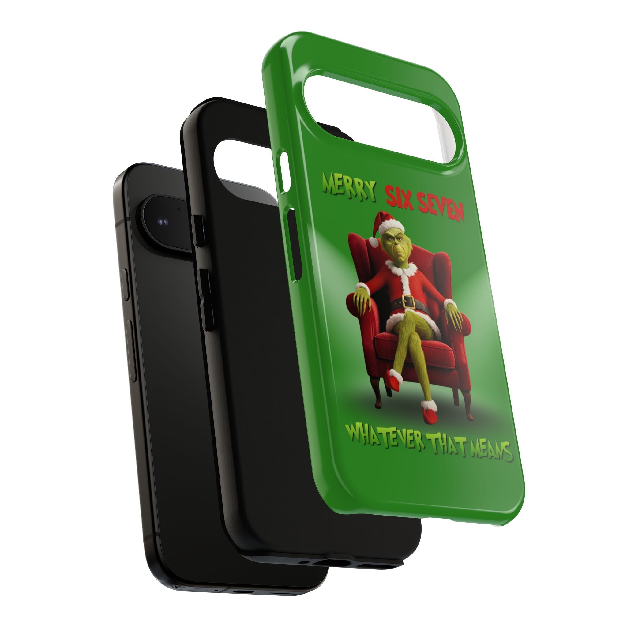 Green Phone Case - The Grinch Six Seven Meme Tough Case