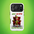 White Phone Case - The Grinch Six Seven Meme Tough Case