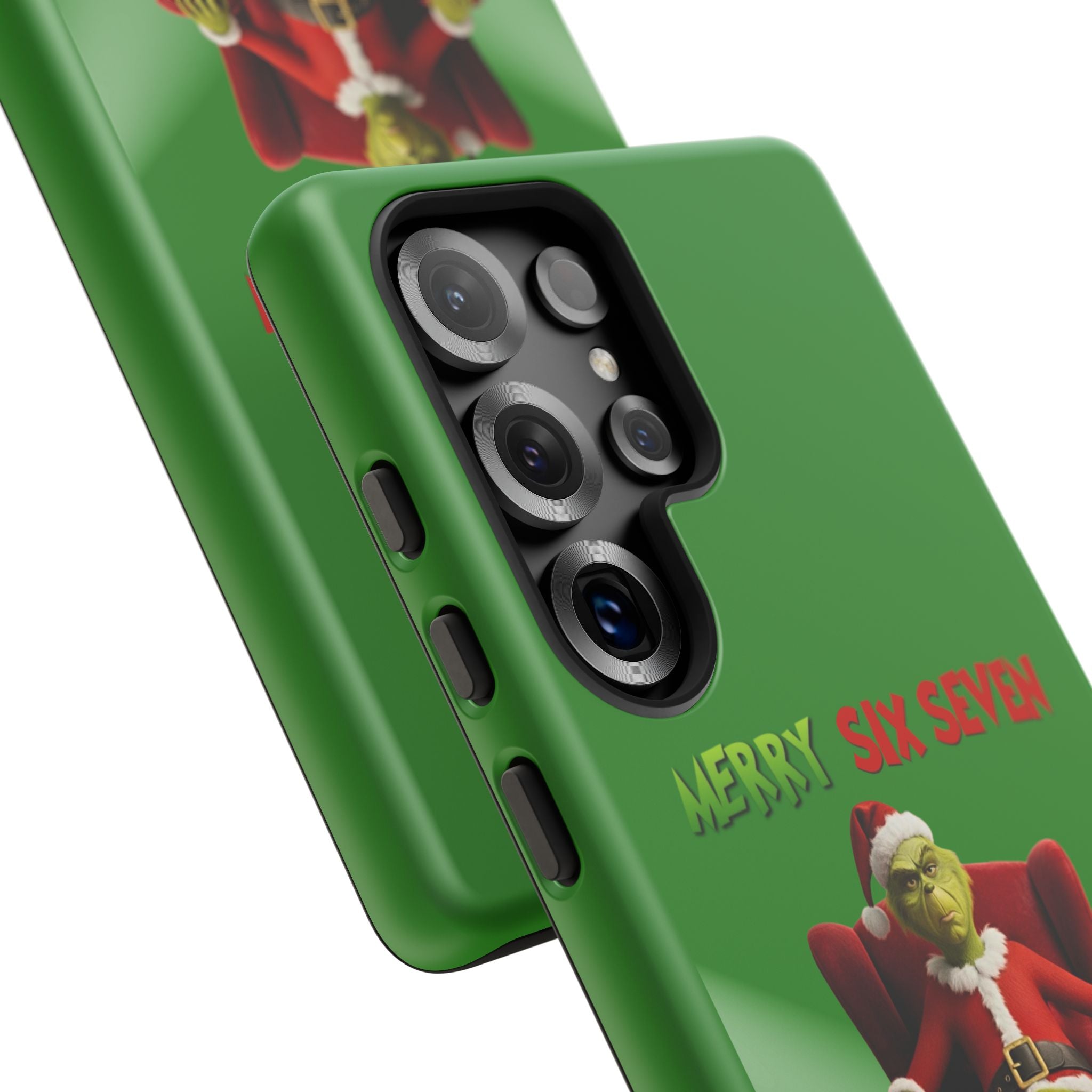 Green Phone Case - The Grinch Six Seven Meme Tough Case