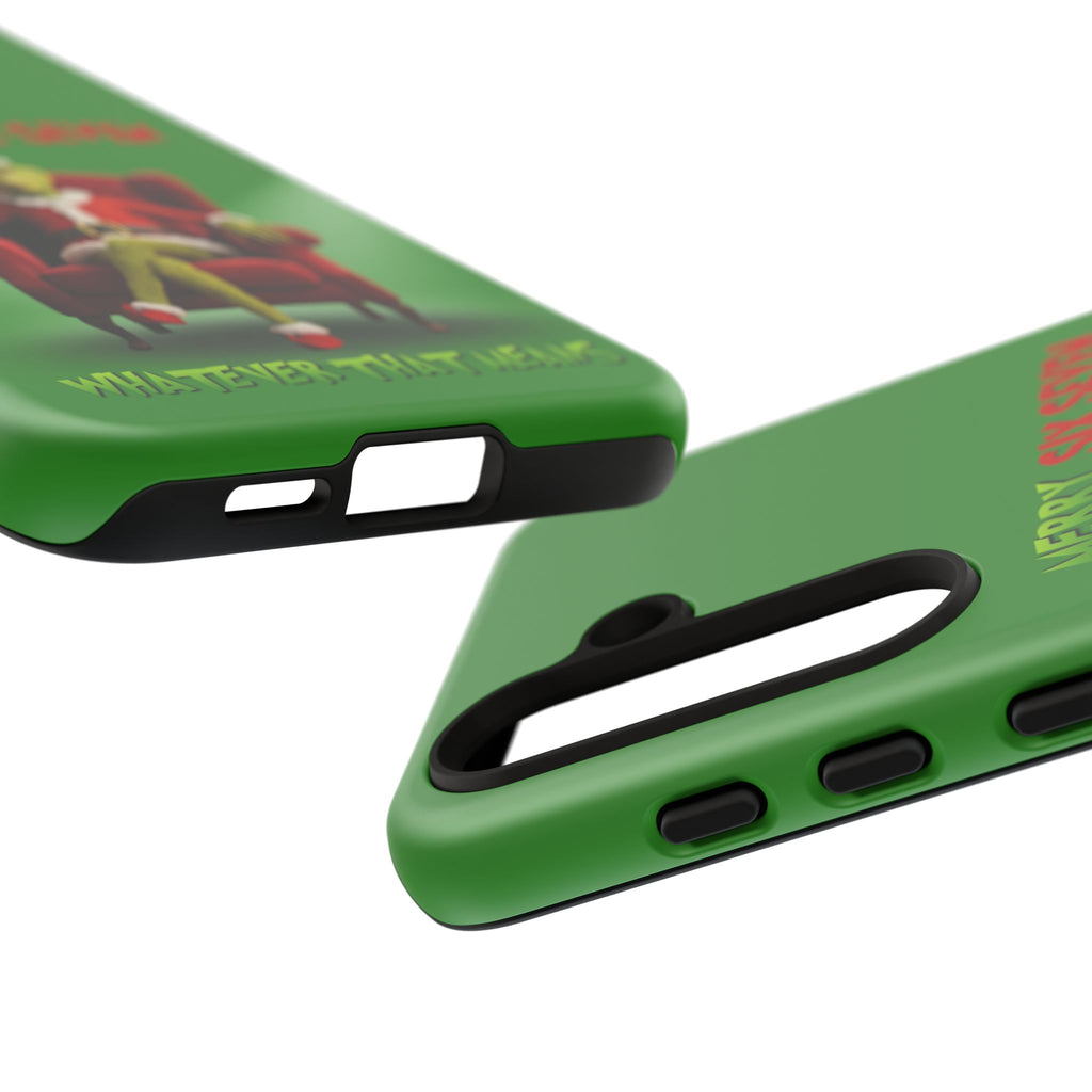 Green Phone Case - The Grinch Six Seven Meme Tough Case